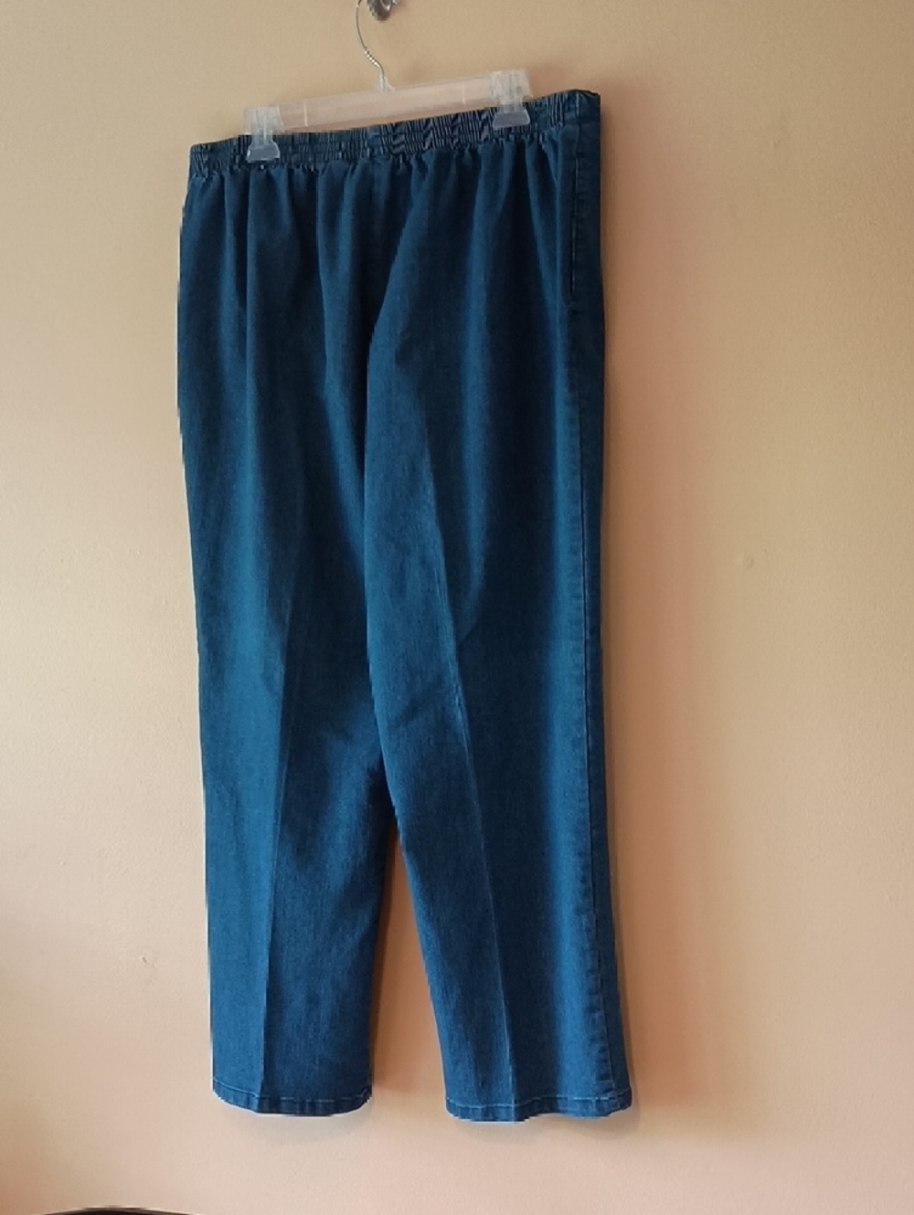 Alfred Dunner Dark Blue Stretch Denim Pants, Sz 18 NWOT - Picture 5 of 5